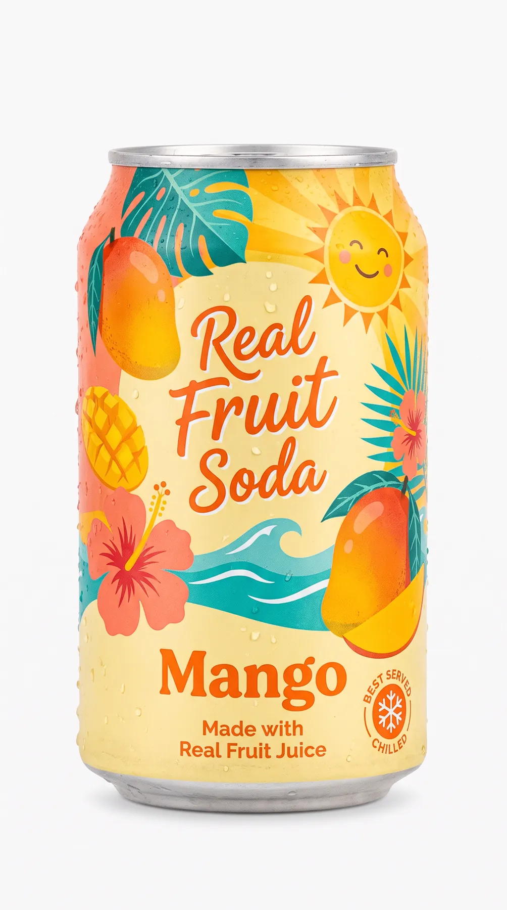 The single soda can product photo supplied by the client, before AI video marketing production